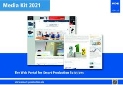Media Kit 2021 - The Web Portal for Smart Production Solutions - smart-production.de