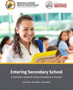 Entering Secondary School - A Transition Guide for Grade 8 Students & Parents Your Path Your Choice Your Future - WCDSB