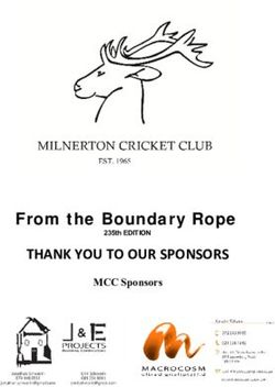 From the Boundary Rope - THANK YOU TO OUR SPONSORS MCC Sponsors - Milnerton Cricket Club