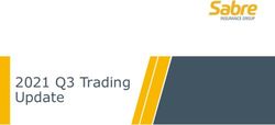 2021 Q3 Trading Update 2019 - Sabre Insurance