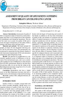 ASSESSMENT OF QUALITY OF LIFE PATIENTS SUFFERING FROM BREAST CANCER AND LUNG CANCER