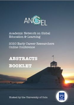 ABSTRACTS BOOKLET Academic Network on Global Education & Learning 2020 Early Career Researchers Online Conference