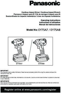 Model No: EY75A7 / EY75A8 - Operating Instructions Instructions d'utilisation Manual de instrucciones - Panasonic North America