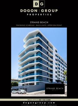 STRAND BEACH FINISHING SCHEDULE - B ACK UNIT S, UPPER SEA POINT - HEAD OFFICE 021 433 2580 - Dogon Group