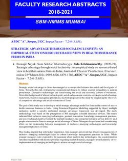 FACULTY RESEARCH ABSTRACTS - 2018-2021 SBM-NMIMS MUMBAI - sbm | nmims