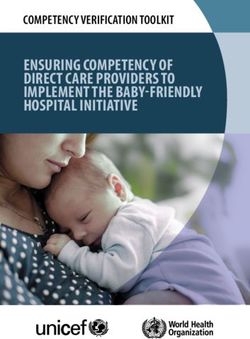 ENSURING COMPETENCY OF DIRECT CARE PROVIDERS TO IMPLEMENT THE BABY-FRIENDLY HOSPITAL INITIATIVE - COMPETENCY VERIFICATION TOOLKIT