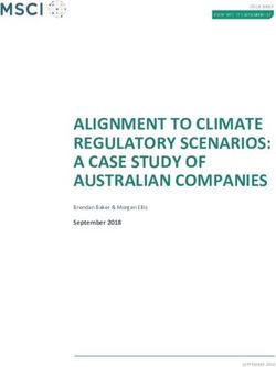 ALIGNMENT TO CLIMATE REGULATORY SCENARIOS: A CASE STUDY OF AUSTRALIAN COMPANIES - September 2018