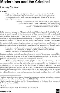 Modernism and the Criminal - Lindsay Farmer - Critical Analysis of Law