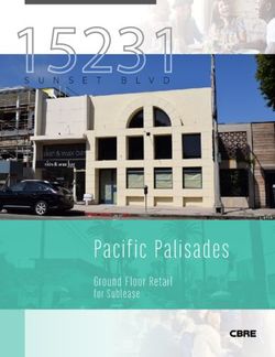 Pacific Palisades Ground Floor Retail for Sublease