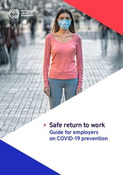 Safe return to work Guide for employers on COVID-19 prevention - ILO