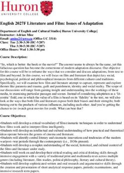 English 2027F Literature and Film: Issues of Adaptation