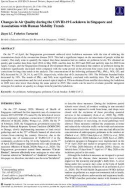 Changes in Air Quality during the COVID-19 Lockdown in Singapore and Associations with Human Mobility Trends Jiayu Li*, Federico Tartarini