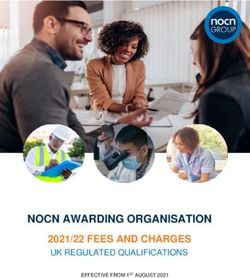 NOCN AWARDING ORGANISATION 2021/22 FEES AND CHARGES - UK REGULATED QUALIFICATIONS