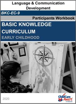 BASIC KNOWLEDGE CURRICULUM - EARLY CHILDHOOD BKC-EC-9 - Child Care Aware of Missouri