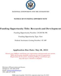 Funding Opportunity Title: Research and Development