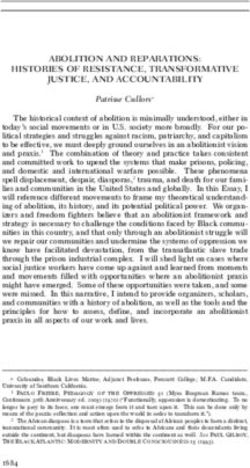 ABOLITION AND REPARATIONS: HISTORIES OF RESISTANCE, TRANSFORMATIVE JUSTICE, AND ACCOUNTABILITY - Harvard Law Review