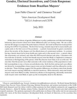 Gender, Electoral Incentives, and Crisis Response: Evidence from Brazilian Mayors - UCLA ...