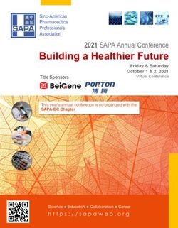 Building a Healthier Future - 2021 SAPA Annual Conference - Sino-American Pharmaceutical ...