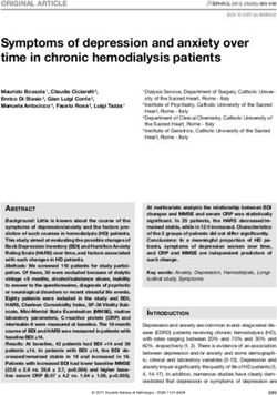 Symptoms of depression and anxiety over time in chronic hemodialysis patients