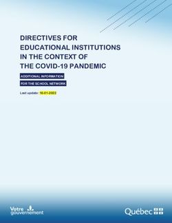 DIRECTIVES FOR EDUCATIONAL INSTITUTIONS IN THE CONTEXT OF THE COVID-19 PANDEMIC