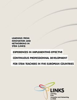 LINKS - EXPERIENCES IN IMPLEMENTING EFFECTIVE CONTINUOUS PROFESSIONNAL DEVELOPMENT FOR STEM TEACHERS IN FIVE EUROPEAN COUNTRIES