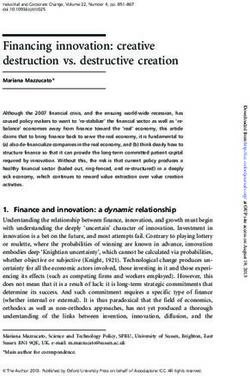 Financing innovation: creative destruction vs. destructive creation