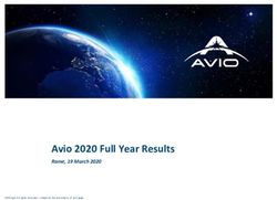 Avio 2020 Full Year Results - Rome, 19 March 2020 - Teleborsa