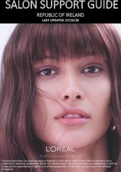 SALON SUPPORT GUIDE REPUBLIC OF IRELAND - LAST UPDATED 27/10/20 - HABIC