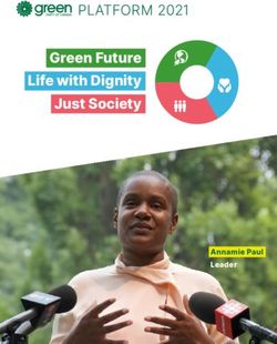 PLATFORM 2021 Green Future Life with Dignity Just Society - Green Party of Canada