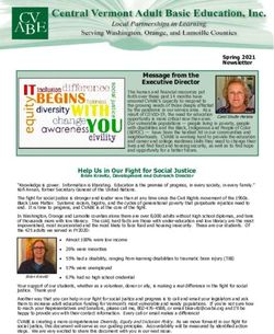 Message from the Executive Director - Central Vermont Adult Basic Education