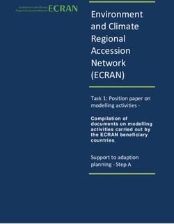 Environment and Climate Regional Accession Network - (ECRAN) Task 1: Position paper on modelling activities