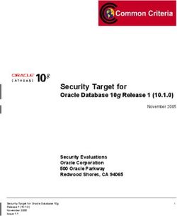 Security Target for Oracle Database 10g Release 1 (10.1.0) - Security Evaluations Oracle Corporation 500 Oracle Parkway Redwood Shores, CA 94065