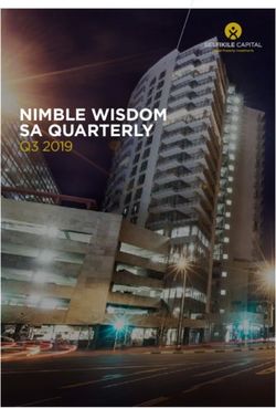 NIMBLE WISDOM SA QUARTERLY - Q3 2019 - Sesfikile Capital
