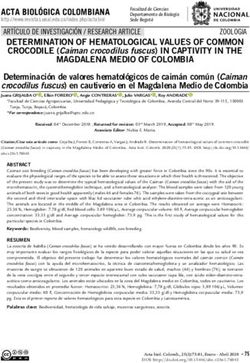 DETERMINATION OF HEMATOLOGICAL VALUES OF COMMON - SciELO Colombia