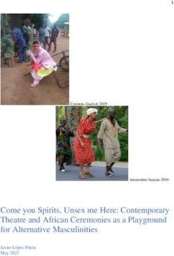 Come you Spirits, Unsex me Here: Contemporary Theatre and African Ceremonies as a Playground for Alternative Masculinities