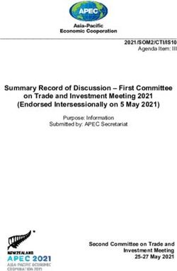 Summary Record of Discussion - First Committee on Trade and Investment Meeting 2021 (Endorsed Intersessionally on 5 May 2021)