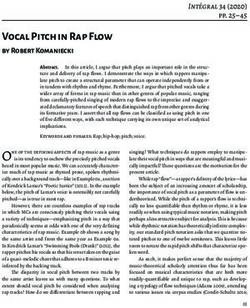 Vocal Pitch in Rap Flow - by Robert Komaniecki