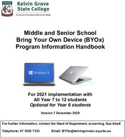 Middle and Senior School Bring Your Own Device (BYOx) Program Information Handbook - Kelvin Grove State College