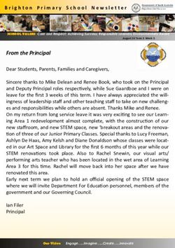 From the Principal - Brighton Primary School