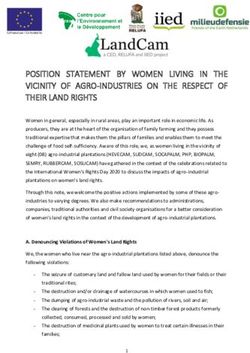 POSITION STATEMENT BY WOMEN LIVING IN THE VICINITY OF AGRO-INDUSTRIES ON THE RESPECT OF THEIR LAND RIGHTS - LandCam