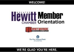 Member Orientation WELCOME! - WE'RE GLAD YOU'RE HERE - Greater Hewitt Chamber of ...