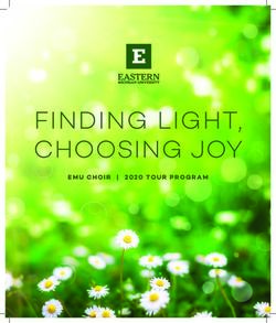 FINDING LIGHT, CHOOSING JOY - EMU CHOIR | 2020 TOUR PROGRAM - Eastern Michigan ...
