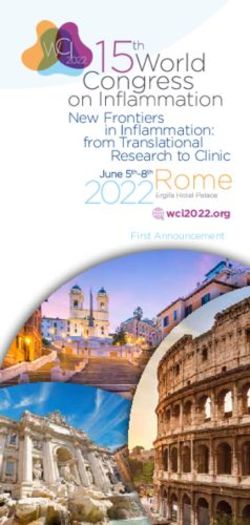 New Frontiers from Translational in Inflammation: Research to Clinic - 15th World Congress ...