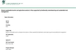 Robust sustainable tourism and agriculture sectors in Niue supported by biodiversity mainstreaming and sustainable land management