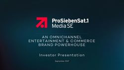 AN OMNICHANNEL ENTERTAINMENT & COMMERCE BRAND POWERHOUSE - September 2017 - ProSiebenSat.1 Media SE