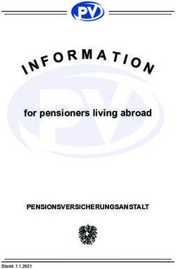 For pensioners living abroad - PENSIONSVERSICHERUNGSANSTALT Stand: 1.1.2021