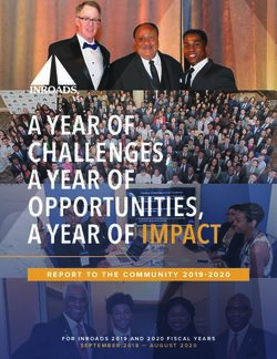 A YEAR OF CHALLENGES, A YEAR OF OPPORTUNITIES, A YEAR OF IMPACT - INROADS