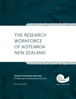 THE RESEARCH WORKFORCE OF AOTEAROA NEW ZEALAND - Research Community Workshop Briefing Paper and Workshop Outcomes
