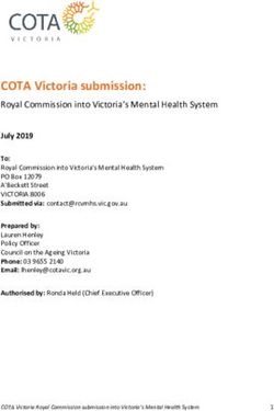 COTA Victoria submission: Royal Commission into Victoria's Mental Health System