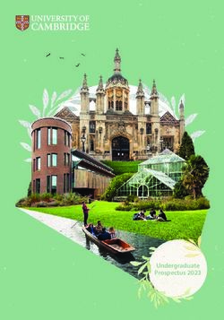 UNIVERSITY OF CAMBRIDGE - Undergraduate Prospectus 2023